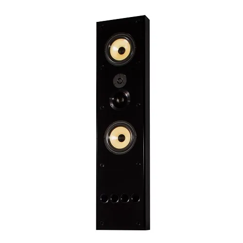 Induction Dynamics S1.8TW-BG 3-Way Single On-Wall Surround Speaker, Black Gloss