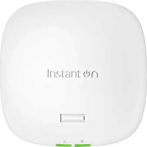 HPE S1T08A Instant On AP21 2x2 WiFi 6 Indoor Wireless Access Point, Single-Room, Secure, Smart Mesh Support, Power Source Not Included