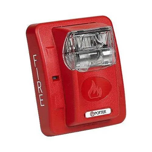 Potter S24-177R 24V DC Low Profile Evacuation Strobe, Red