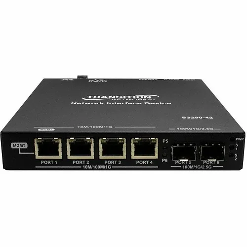 Lantronix S3290-42-AR NID 4-Port Ethernet Network Interface Device, 4XTP 2X SFP, AR Bundle