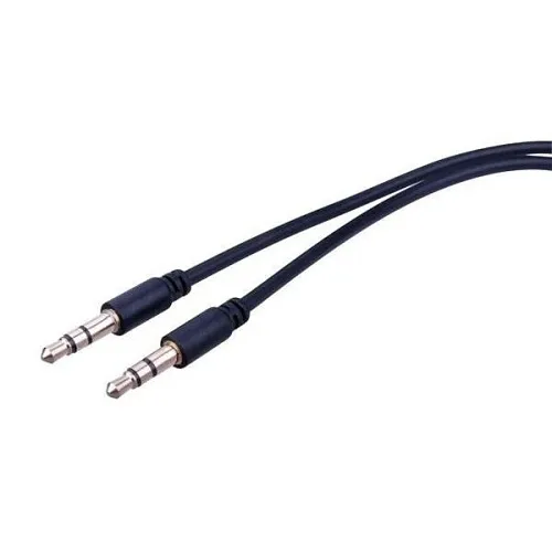 Vanco S35MM03 Slim 3.5mm Stereo Cable, Premium Polybag, 3'
