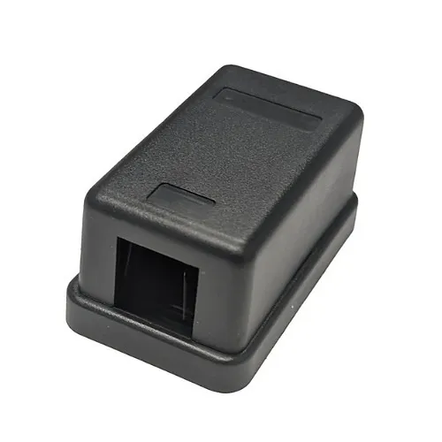 Simply45 S45-3101B 1-Port Surface Mount Box with Adhesive and Mounting, Black