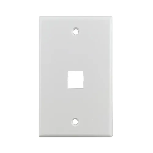 Simply45 S45-3201W-25 Wall Plate, Single-Gang Keystone, White
