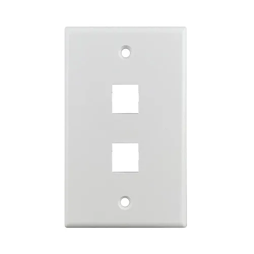 Simply45 S45-3202W Port White Keystone Wall Plate Standard Single Gang
