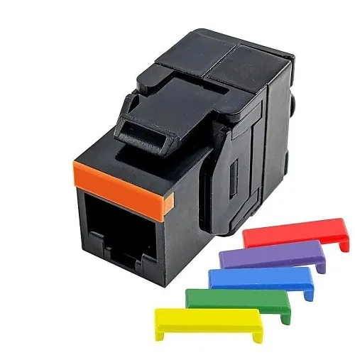 Simply45 S45-3500B-25 CAT5E UTP 180 Black Keystone Jack