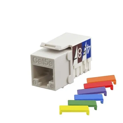 Simply45 S45-3590W-25 Keystone Jack, CAT5E UTP 90-Degree, White