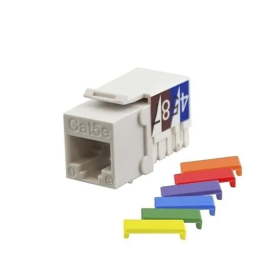 Simply45 S45-3590W CAT5E 110 Keystone Jack, White
