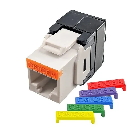 Simply45 S45-3600W-25 CAT6/6A UTP 180 Keystone Jack, White