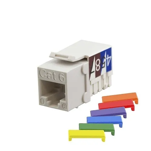 Simply45 S45-3690W-25 CAT6 Unshielded 90 Degree Keystone Jack, 25-Pack, White