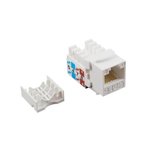 Simply45 S45-3690W CAT6 Unshielded 90˚ Keystone Jack, White