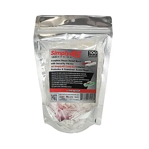 Simply45 S45-B002P Strain Relief with Locking Pin for UTP CAT6/CAT6A RJ45