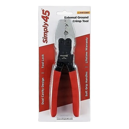 Simply45 S45-C360 External Ground Crimp Tool for Small and Large Cables