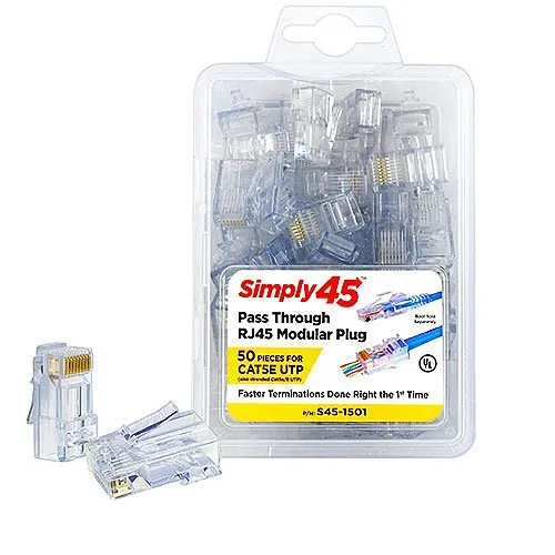 Simply45 S45-PTK56U Pass-Through Series CAT5/6 Pass Through UTP Starter Kit