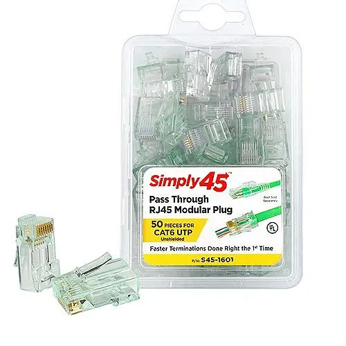 Simply45 S45-PTK56U Pass-Through Series CAT5/6 Pass Through UTP Starter Kit