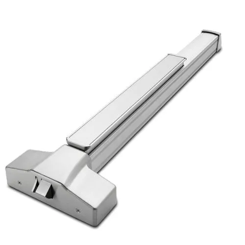 SDC S6208PU36EK S6000 Spectra Series SVR Surface Vertical Rod Panic Exit Device, 36" Doors Opening, Lever with Key, Electric Latch Retraction, Eclipse Trim, Satin Stainless Steel