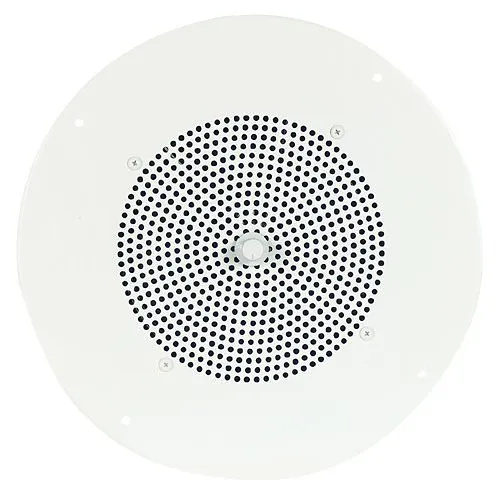 Bogen S86T725PG8WBRVK Ceiling Speaker Assembly with S86 8" Cone, Volume Knob and Screw Terminal Bridge, Off White