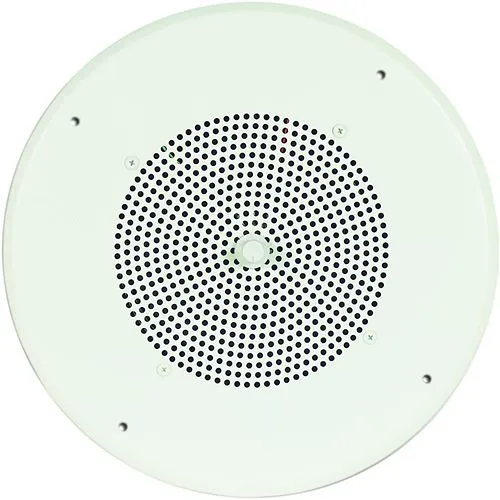 Bogen S86T725PG8WBR Ceiling Speaker Assembly with S86 8" Cone and Recessed Volume Control, Off White