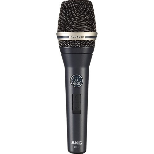 AKG D7 Reference Handheld Dynamic Vocal Microphone with On/Off Switch, Black