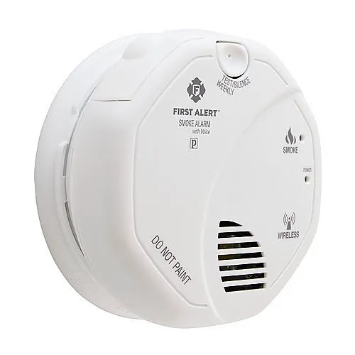 BRK SA511B Wireless Interconnect Battery Smoke Alarm with Voice