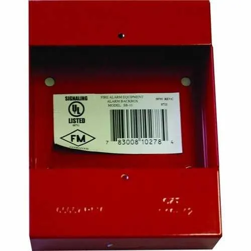 Fire-Lite SB-10 Surface Mount Backbox for BG Series Pull Stations, Metal