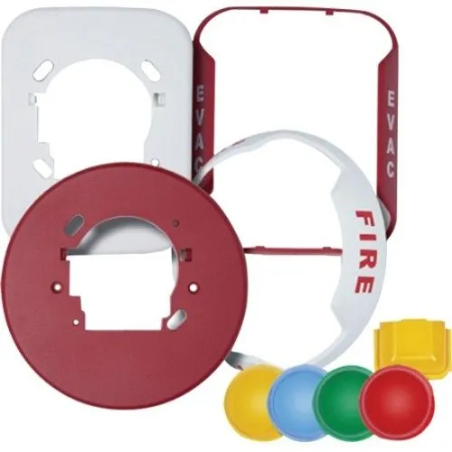 System Sensor SBBSPRL L-Series Wall Surface Mount Back Box, Speakers and Speaker Strobes, Red