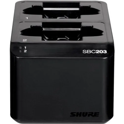 Shure SBC203-US Dual Docking Recharging Station for SB903 Lithium-Ion Batteries