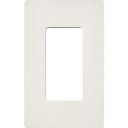 Lutron SC-1-BI Claro Screwless Wall Plate, 1-Gang Satin Decora Faceplate, Biscuit