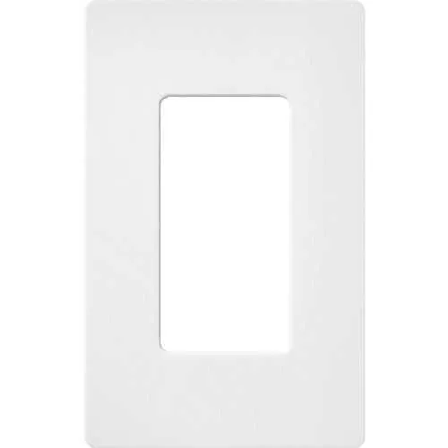 Lutron SC-1-SW Claro Satin Screwless Wall Plate 1-Gang, Snow