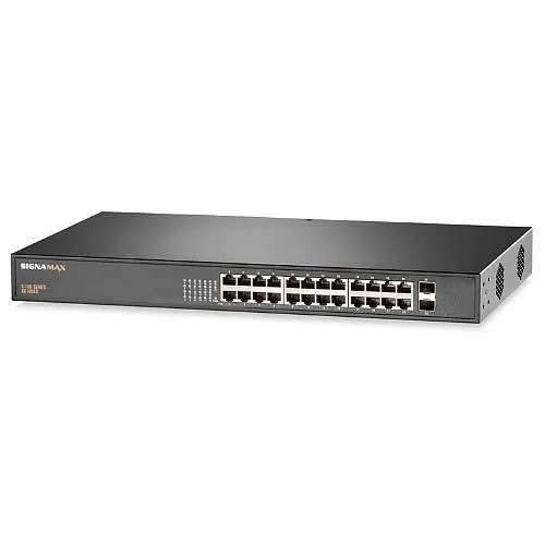 Signamax SC10010 C-100 24-Port Gigabit PoE+ Switch, 385W