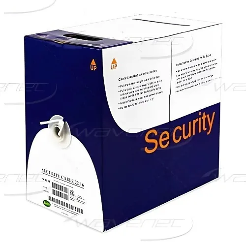 Wavenet SC2206SRWH1-S 22AWG Stranded Bare Copper Unshielded Security Cable, 300V, 100A, 6-Conductor