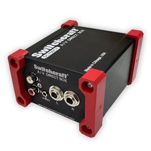 Switchcraft SC700CT 700 Series A/V Direct Box, Custom Transformer, 3-Conductor, Red