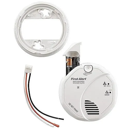 BRK SC7010BV 120VAC/DC Photo Carbon Monoxide (CO) and Smoke Combination Detector Alarm with Voice