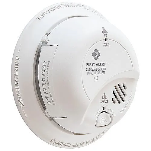 BRK SC9120LBL 120V AC/DC Smoke and CO Alarm, 10YR Lithium Battery, Locked Battery Drawer