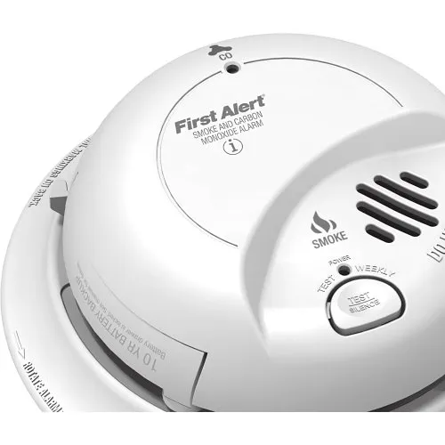 BRK SC9120LBL 120V AC/DC Smoke and CO Alarm, 10YR Lithium Battery, Locked Battery Drawer