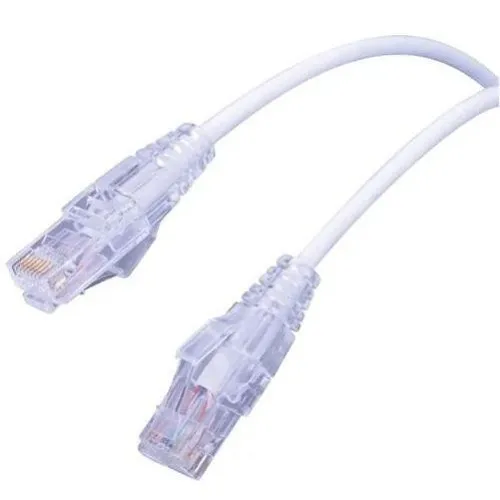 Vanco SCAT6-25WH Super Slim CAT6 UTP Network Patch Cable, Non Booted, 550 MHz