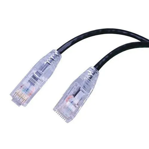 Vanco SCAT6-2BK Super Slim CAT6 UTP 550 MHz Patch Cable with Snagless Ends, 2', Black