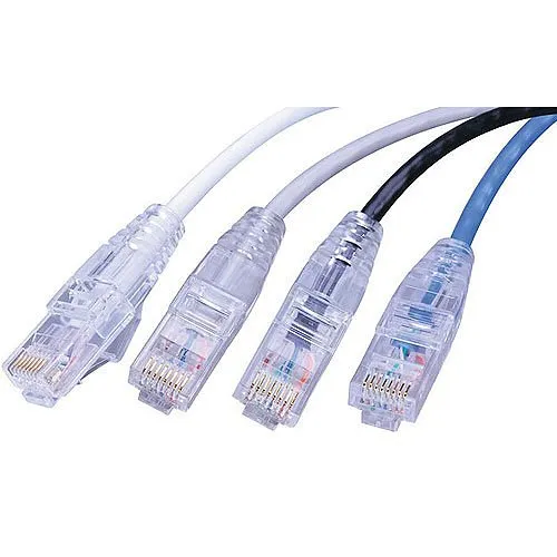 Vanco SCAT6-3BU Super Slim CAT6, UTP, 550MHz Network Patch Cable, 3', Non Booted, Blue