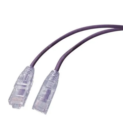 Vanco SCAT6-6INPU 6" Super Slim Category 6 UTP 550MHz Network Patch Cable with RJ45 Plugs, Purple