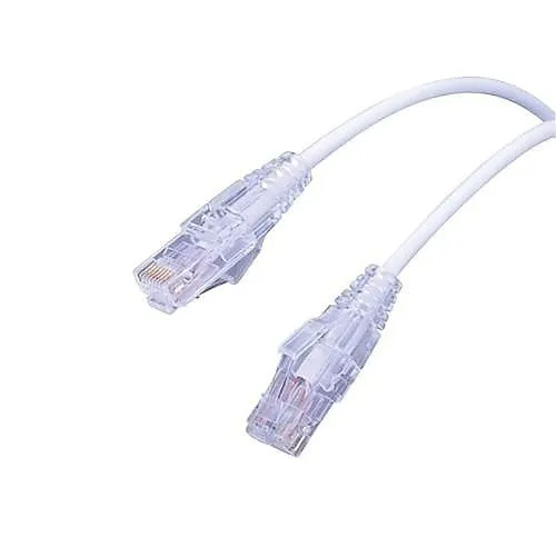 Vanco SCAT6-6INWH Super Slim 6" CAT6 (UTP) 550 MHz Network Patch Cable, Snagless Strain Relief Ends, White