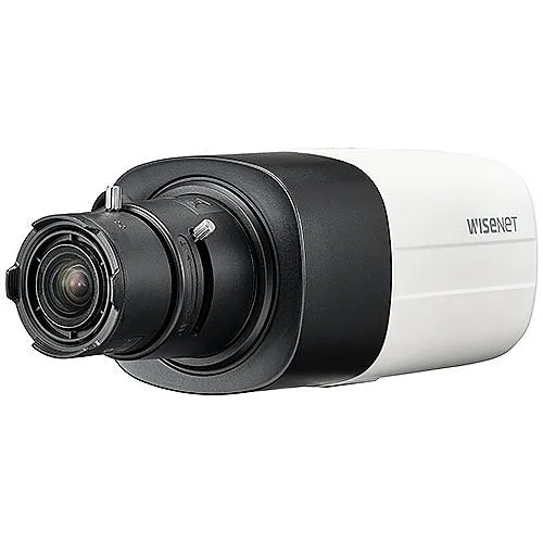 Hanwha SCB-6005 HD+ Series 2MP Analog Box Camera, Lens Not Included, Black and Ivory