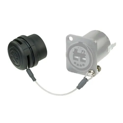 Neutrik SCD-NC Sealing Cover for OpticalCON Chassis Connectors, Rugged Rubber, Black