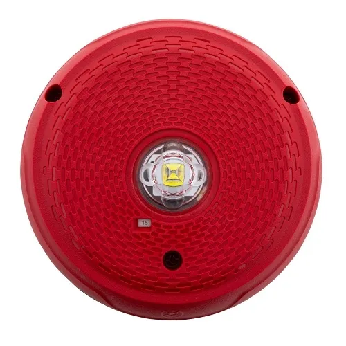 System Sensor SCRKLED-P L-Series Outdoor Ceiling-Mounted LED Strobe, "PLAIN", Red