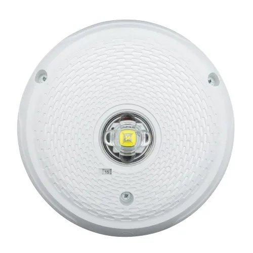 System Sensor SCWKLED-P L-Series Outdoor Ceiling-Mounted LED Strobe, "PLAIN", White