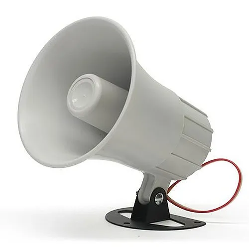 DSC SD-20W Siren, 6-12VDC, 700mA, 110dB Sound Pressure Level, 5.25" x 5.75" L, ABS Plastic, 20W