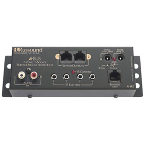 Russound A-H2 1-Source, 2-Zone Surface Mount Hub