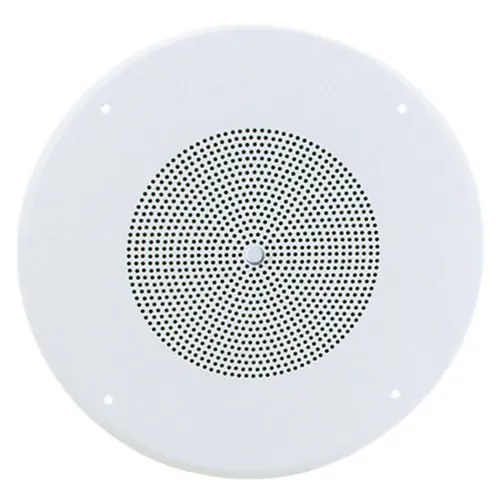 AtlasIED SD72WV 8" Dual Cone In-Ceiling Speaker with 25V/70V 5-Watt Transformer and 62-8 Baffle with Volume Control