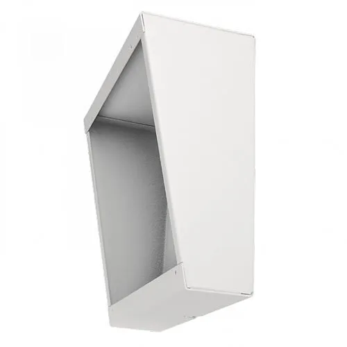Quam SE2WVP Square Slanted Vandal-Resistant Surface Mount Enclosure, 4" Depth, White Powder Finish