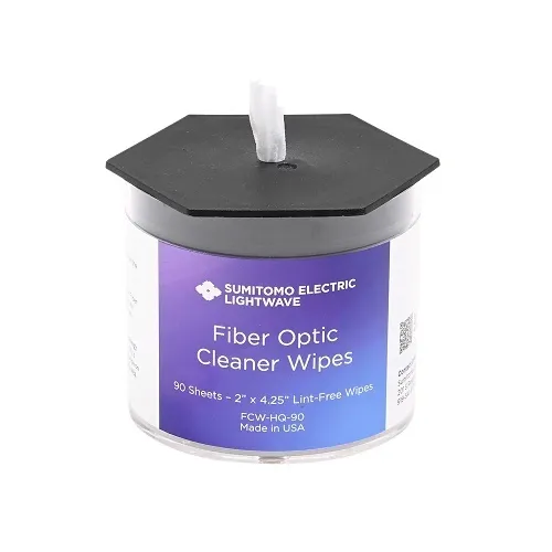 SimplyFIBER SF-2001 Ultra-Reliable Fiber Optic Wipes, 3x3" High Absorbency, 50-Piece