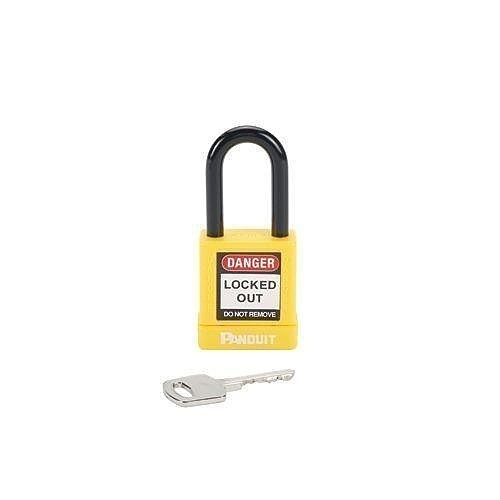 Panduit PSL-8YL Plastic Body Padlock, Yellow
