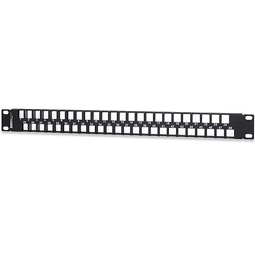 Signamax 48U-HDMMP-1R 48-Port Field-Configurable Patch Panel, 1U RMS